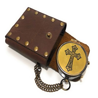 Brass Compass Cross and May Your Faith Always Guide You Engraved. Keepsake Confirmation Gift Ideas, Heavenly Gift of Faith. The Perfect Baptism, Birthday