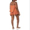 Amazon Essentials Women's Knit Jersey Cami Short Pajama Set, Terracotta, Small view 2
