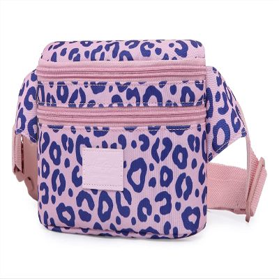 HotStyle 521s Fashion Fanny Pack, Small Waist Bag for Hiking, Cross Body Style Cute for Women, Kids & Girls, Cheetah, Pink/Purple