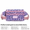 HotStyle 521s Fashion Fanny Pack, Small Waist Bag for Hiking, Cross Body Style Cute for Women, Kids & Girls, Cheetah, Pink/Purple view 2