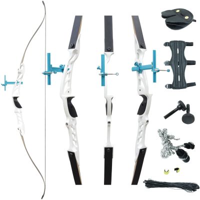 68" Black Hunter Recurve Bow for Adult Takedown Competition Athletic Bow Riser Aluminum Alloy 26lbs-40lbs Suitable for Beginner Archery Practice Competition Outdoor Target Right Hand (34 lbs)