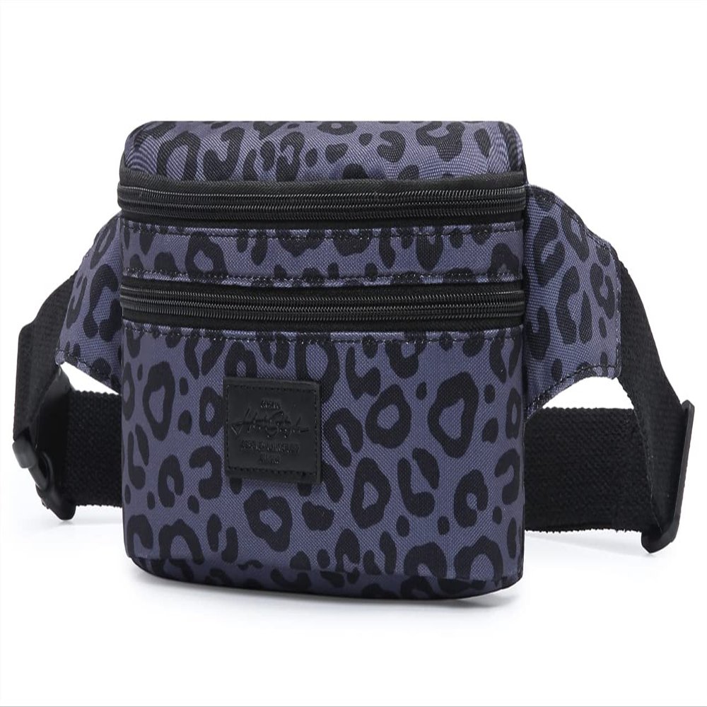 HotStyle 521s Fashion Fanny Pack, Small Waist Bag for Hiking, Cross Body Style Cute for Women, Kids & Girls, Cheetah, Dark Gray