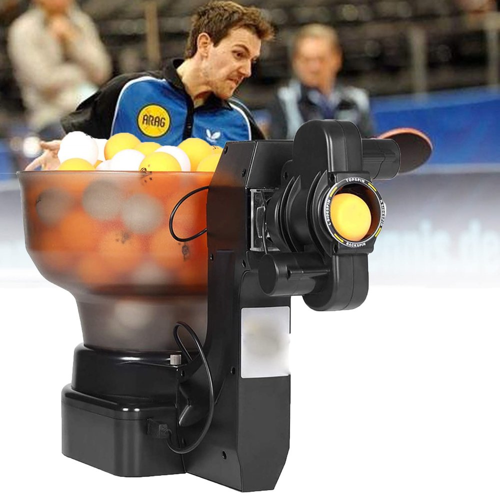 WZFANJIJ Table Tennis Robot Ping Pong Ball Machine Serves,with 36 Different Spin Balls, 40mm Regulation Ping Pong Balls Automatic Table Tennis Machine