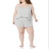 Amazon Essentials Women's Knit Jersey Cami Short Pajama Set, Grey Heather, Medium view 4