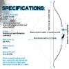 68" Black Hunter Recurve Bow for Adult Takedown Competition Athletic Bow Riser Aluminum Alloy 26lbs-40lbs Suitable for Beginner Archery Practice Competition Outdoor Target Right Hand (32 lbs) view 2