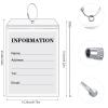 Saintrygo Golf Luggage Tags 9 x 6 Inch Clear PVC Waterproof Zipper Plastic Pouch with Steel Loops for Travel Shipping Golf Bag(5 Pieces) view 2