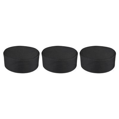3pcs Adjustable Chef Caps Breathable Mesh Chef Hats for Men and Women for Restaurants Cooking and Home Use Black