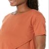 Amazon Essentials Women's Cotton Modal Maternity and Nursing Sleepwear Pajama Set, Terracotta, Small view 3
