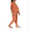 Amazon Essentials Women's Cotton Modal Maternity and Nursing Sleepwear Pajama Set, Terracotta, Small view 4