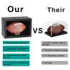 COMSREV Football Case Display Case Wall Mount Full Size Wooden Football Box Memorabilia w/98% UV Acrylic Door Holder Transparent Signed Protective Shelf (1 Ball Black) view 3