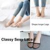 Daisy and Bella 4 Pairs Breathable Lace No Show Socks, Toe Topper Half Socks, Low Cut Liner Slingback Sock. (Lace 4 Nude) view 4