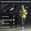 Jexree LED Rechargeable Headlamp 1200 High Lumen Super Bright Headlamp Hard Hat LED Headlamp with 7 Modes for Adults Hiking Running Camping Gear view 4