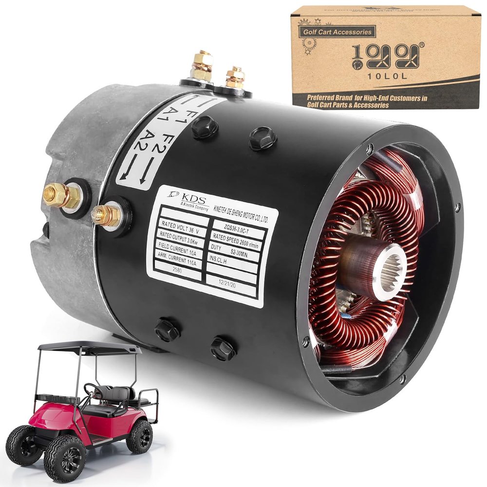 10L0L Separately-Excited Electric Motor for EZGO TXT 2000-up 36 Volt PDS Golf Cart, OEM# 73445-G02 73124-G08