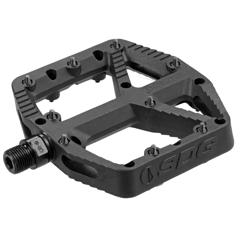 SDG Components, Comp, Platform Pedals, Body: Composite, Spindle: Cr-Mo, 9/16'', Black, Pair