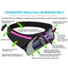 AiRunTech Upgraded No Bounce Hydration Belt Can be Cut to Size Design Strap for Any Hips for Men Women Running Belt with Water Bottle Holder with Large Pocket Fits Most Smartphones(Pink) view 2