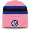 Inter Standard Football Fan, Pink with Black/Blue Stripes, One Size view 1