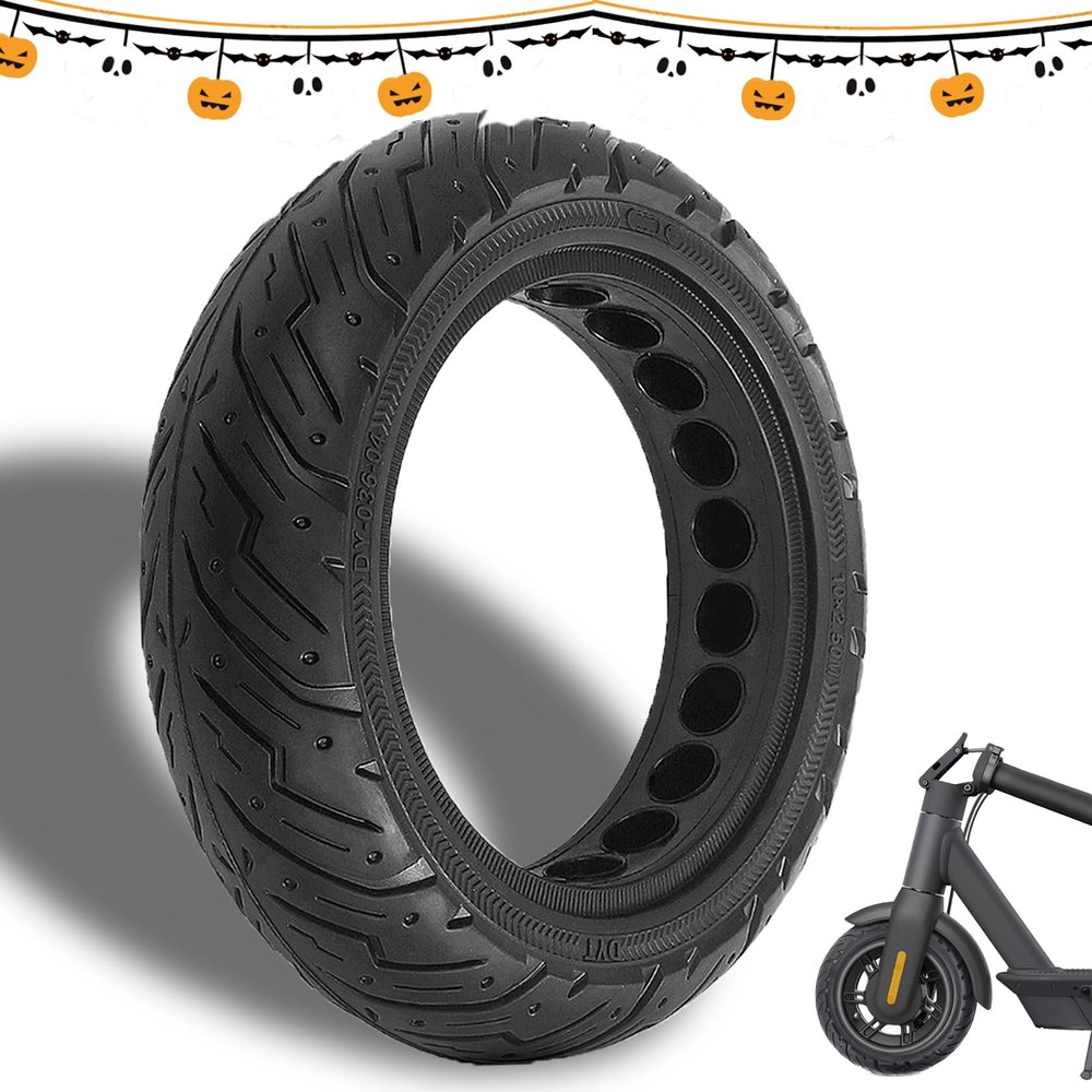 GLDYTIMES 10 Inch Scooter Tire 60/70-6.5 10x2.5 Solid Tire Fit for Segway Ninebot Max G30P G30LP G2 F2 pro~Gotrax G4 G5 G6 GMAX Ultra~Hiboy Max 3 Electric Scooter, 10x2.5-6.5 Tubeless Front Rear Wheel