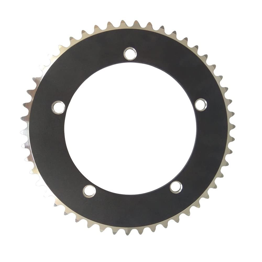 MYEEI 144 BCD Fixed Gear Chain Ring Chain Wheel 144 BCD Bicycle Chain Wheel 44T 46T 48T 50T 52T 53T Single Speed Aluminum Alloy (Color : 46T)