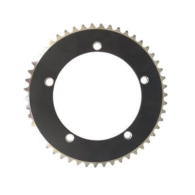 MYEEI Chain Wheel Fixed Gear Track Bike Chainring 144 BCD Bicycle Chain Wheel 44T 46T 48T 49T 50T 51T 52T Single Speed (Black 50T)