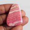 ABC Jewelry Mart Natural Rhodochrosite Cabochon Flat Back Side Size 38x27x3.5 MM Jewelry Making Component view 3