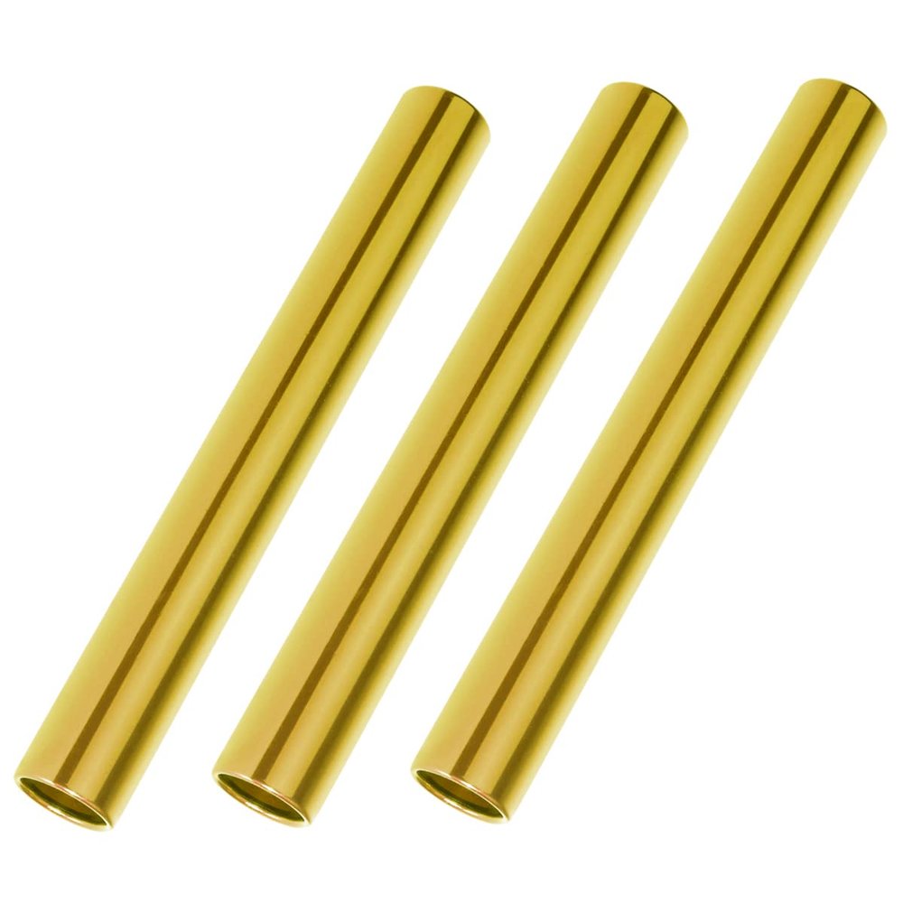 Flylin Relay Baton, 3 Pcs Athletics Aluminum Batons Track Field Relay Batons Running Baton for Race Running Outdoor Sports Practice Athlete (Gold)