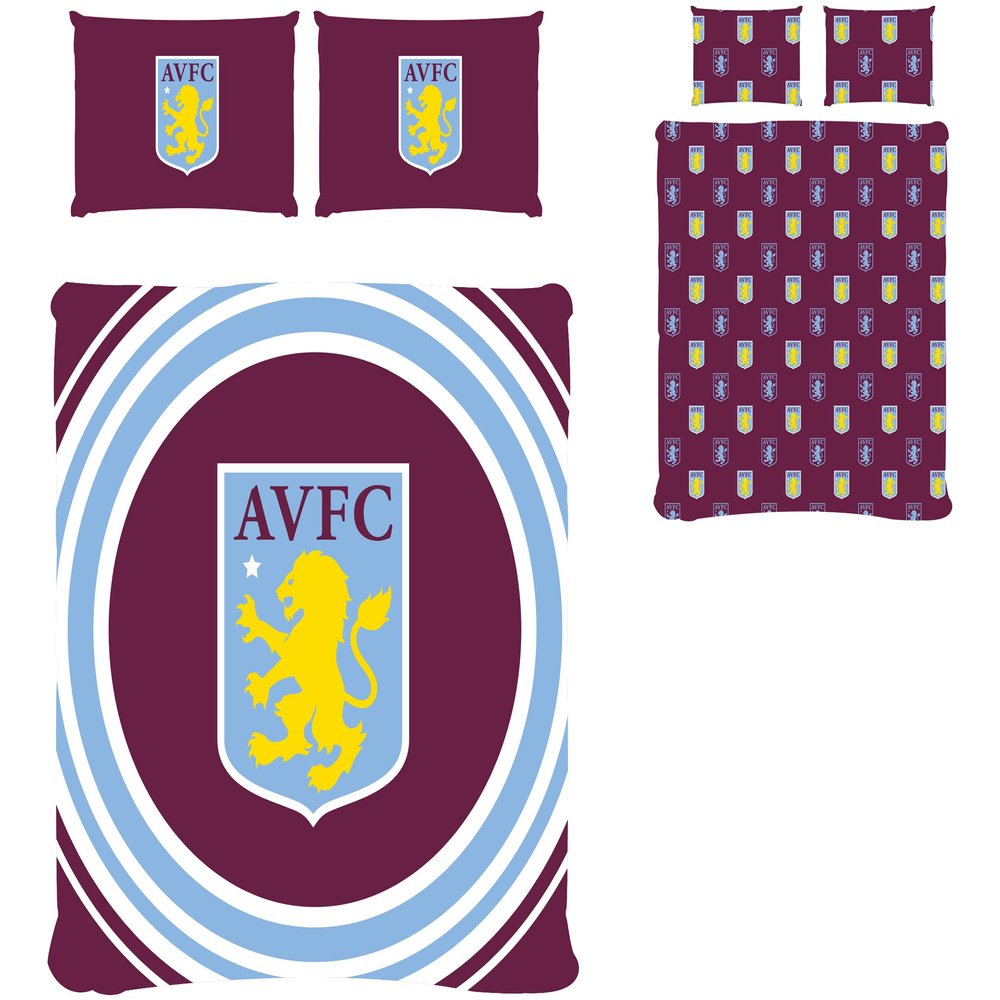 Aston Villa FC Pulse Double Reversible Duvet One Size