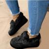 Bcshiye Women's Loafer Booties Faux Fur Collar Plush Bow Slip On Winter Outdoor Flatform Comfort Slip On Ankle Booties view 2