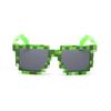 JINTOU Colorful Creeper Block Pixel 8-Bit Party Favor Kids Childrens Boy Girl Fun Cute Gamer Sunglasses Pixel Sunglasses, Birthday Party Favors for Kids and Adults (Green) view 1