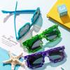 JINTOU Colorful Creeper Block Pixel 8-Bit Party Favor Kids Childrens Boy Girl Fun Cute Gamer Sunglasses Pixel Sunglasses, Birthday Party Favors for Kids and Adults (Green) view 4
