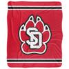 University of South Dakota Blanket, 50"x60" Primary Logo Stripes Silky Touch Sherpa Back Super Soft Throw Blanket view 2