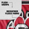 University of South Dakota Blanket, 50"x60" Primary Logo Stripes Silky Touch Sherpa Back Super Soft Throw Blanket view 4