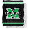 Marshall University Blanket, 50"x60" Primary Logo Stripes Silky Touch Sherpa Back Super Soft Throw Blanket view 1