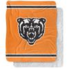 Mercer University Blanket, 50"x60" Primary Logo Stripes Silky Touch Sherpa Back Super Soft Throw Blanket view 1