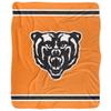 Mercer University Blanket, 50"x60" Primary Logo Stripes Silky Touch Sherpa Back Super Soft Throw Blanket view 2