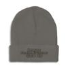 Beanies for Men Because I'm The Drummer Embroidery Skull Cap Winter Hats for Women Acrylic One Size Dark Grey Design Only