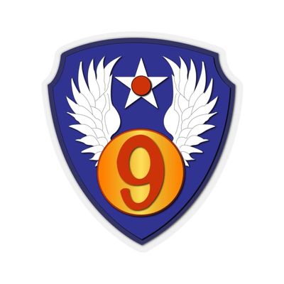 Kiss-Cut Stickers - AAC - SSI - 9th Air Force wo Txt (6"x6", Transparent)