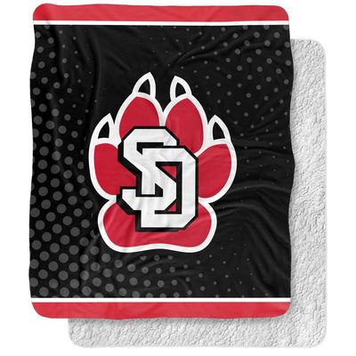University of South Dakota Blanket, 50"x60" Logo Dots Silky Touch Sherpa Back Super Soft Throw Blanket