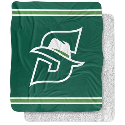Stetson University Blanket, 50"x60" Primary Logo Stripes Silky Touch Sherpa Back Super Soft Throw Blanket