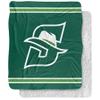 Stetson University Blanket, 50"x60" Primary Logo Stripes Silky Touch Sherpa Back Super Soft Throw Blanket view 1