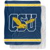 Coppin State University Blanket, 50"x60" Primary Logo Stripes Silky Touch Sherpa Back Super Soft Throw Blanket view 1