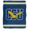 Coppin State University Blanket, 50"x60" Primary Logo Stripes Silky Touch Sherpa Back Super Soft Throw Blanket view 2