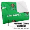 Marshall University Blanket, 50"x60" Logo Pattern Silky Touch Sherpa Back Super Soft Throw Blanket view 3