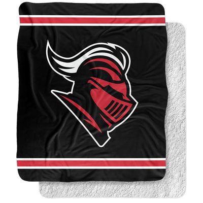 Rutgers University Blanket, 50"x60" Primary Logo Stripes Silky Touch Sherpa Back Super Soft Throw Blanket