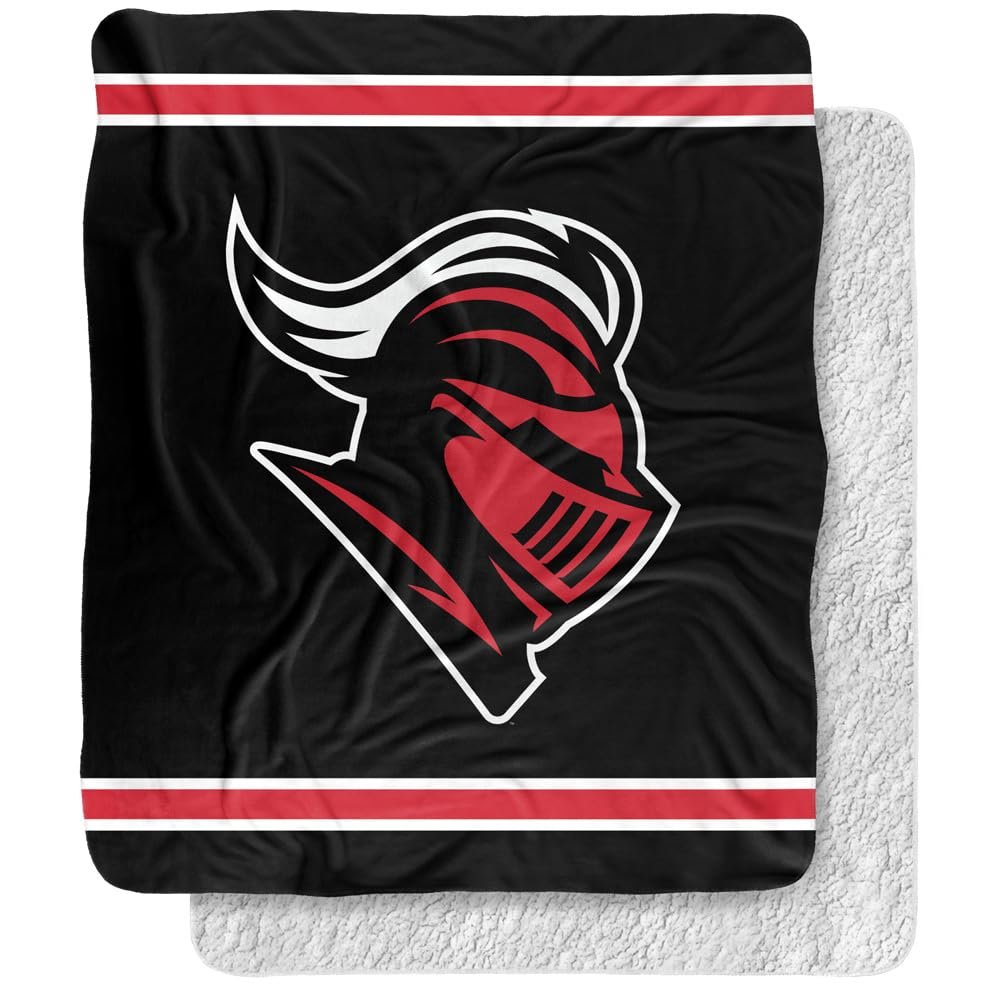 Rutgers University Blanket, 50"x60" Primary Logo Stripes Silky Touch Sherpa Back Super Soft Throw Blanket