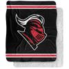 Rutgers University Blanket, 50"x60" Primary Logo Stripes Silky Touch Sherpa Back Super Soft Throw Blanket view 1