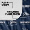 Longwood University Blanket, 50"x60" Logo Pattern Silky Touch Sherpa Back Super Soft Throw Blanket view 4