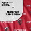 Rutgers University Blanket, 50"x60" Logo Pattern Silky Touch Sherpa Back Super Soft Throw Blanket view 4