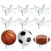 Ball Stand Holder,Acrylic Ball Display Stand for Football Basketball Stand Soccer Ball Holder,Rugby Ball Volleyball Sports Ball Storage Rack,Trophy Autograph Memorabilia Display Cases(Clear,6 Pcs) view 1