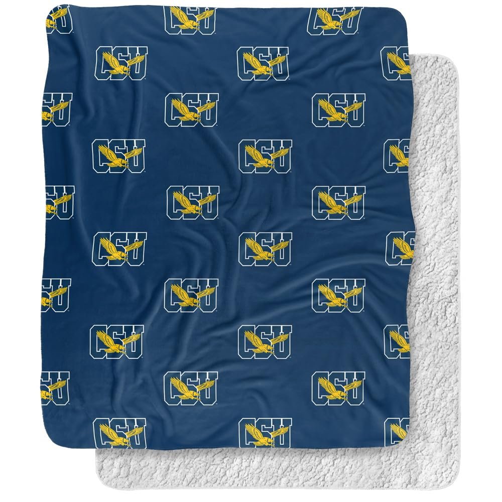 Coppin State University Blanket, 50"x60" Logo Pattern Silky Touch Sherpa Back Super Soft Throw Blanket