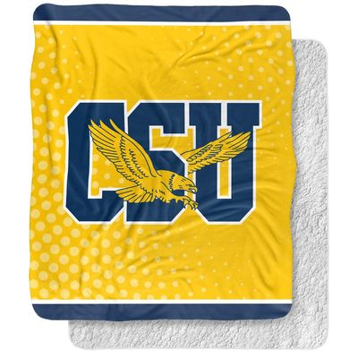 Coppin State University Blanket, 50"x60" Logo Dots Silky Touch Sherpa Back Super Soft Throw Blanket
